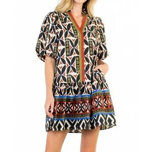 NEW UMGEE boot ready mini dress in black mix